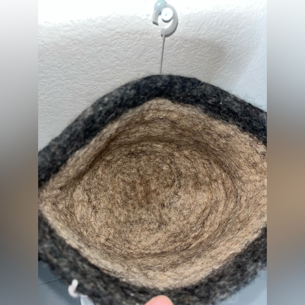 Bidk Home NWT 100% Sheep’s Wool Natural Fibers Storage Pouch 14x12cmEco-Friendly - Picture 10 of 14